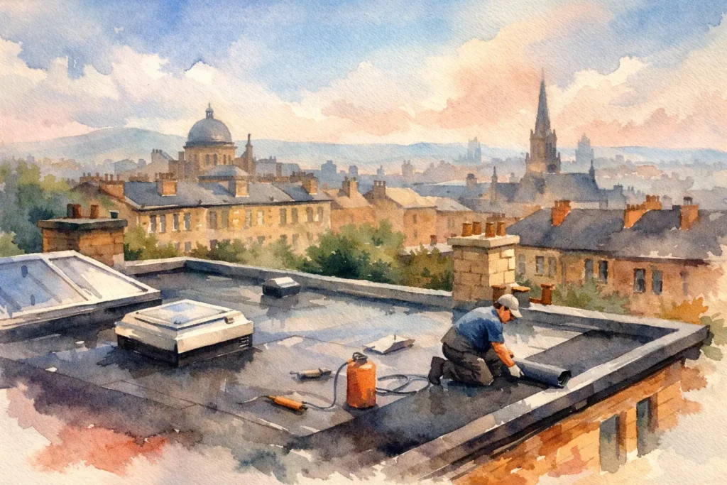 Flat Roof Overlay Example for Glasgow Properties