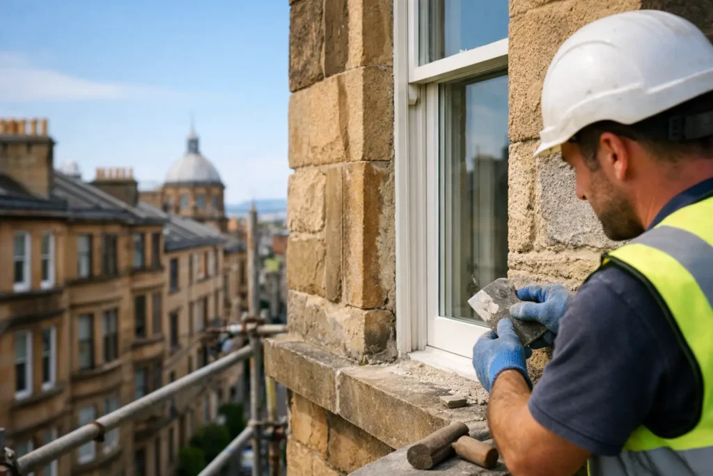 Sandstone Window Repair for Glasgow Properties